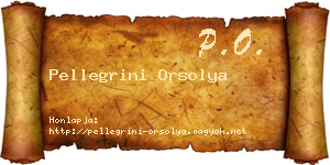 Pellegrini Orsolya névjegykártya