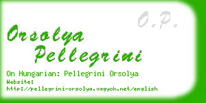 orsolya pellegrini business card